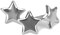 Creative Impressions Metal Paper Fasteners 50/Pkg-Stars - Silver